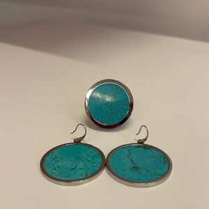 Turquoise and Silver Jewelry Set